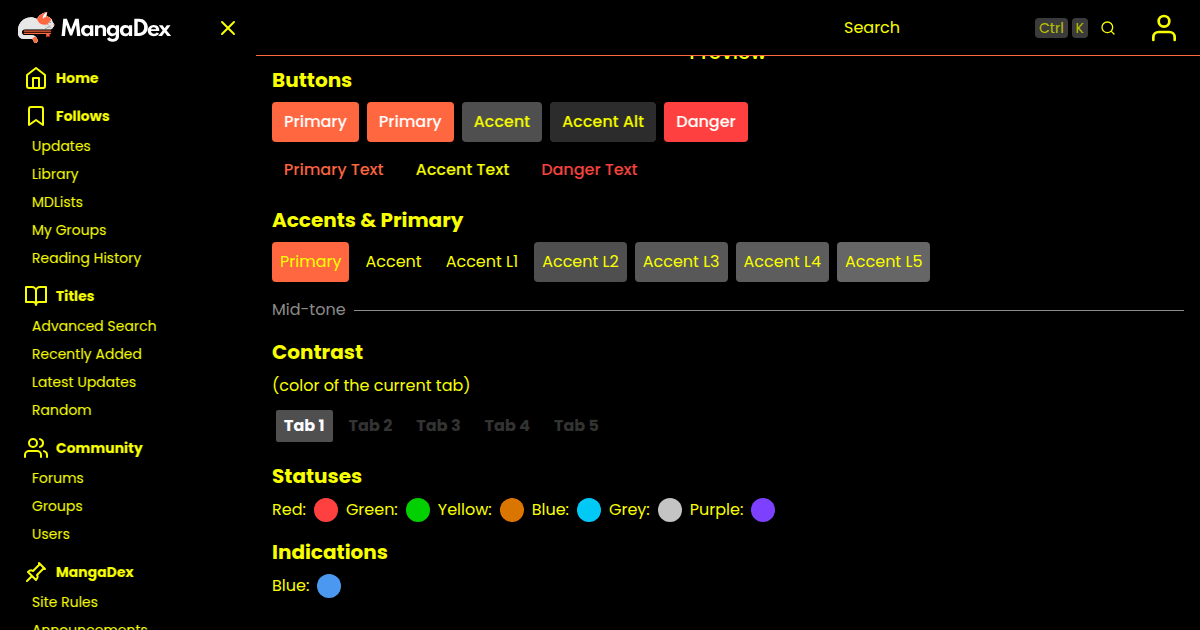 Simple Dark with Yellow Text preview